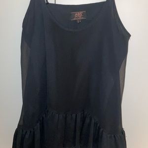 Black Loose top with adjustable straps